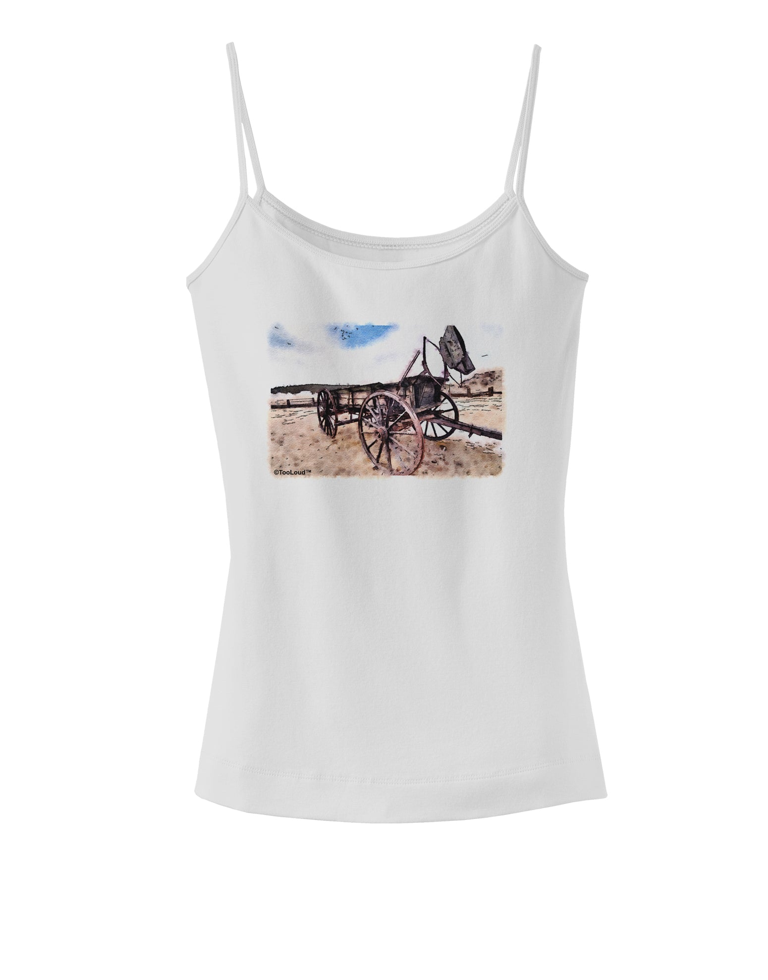 Antique Vehicle Spaghetti Strap Tank-Womens Spaghetti Strap Tanks-TooLoud-White-X-Small-Davson Sales