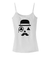 Gentleman Jack-o-lantern Spaghetti Strap Tank-Womens Spaghetti Strap Tanks-TooLoud-White-X-Small-Davson Sales