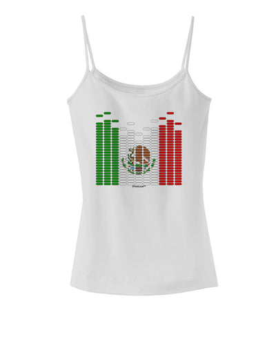 Mexican Flag Levels - Cinco De Mayo Spaghetti Strap Tank-Womens Spaghetti Strap Tanks-TooLoud-White-X-Small-Davson Sales