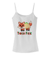 Cute Taco Fox Text Spaghetti Strap Tank-Womens Spaghetti Strap Tanks-TooLoud-White-X-Small-Davson Sales