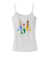 Three Mermaids Spaghetti Strap Tank-Womens Spaghetti Strap Tanks-TooLoud-White-X-Small-Davson Sales