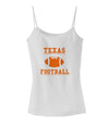 Texas Football Spaghetti Strap Tank by TooLoud-Womens Spaghetti Strap Tanks-TooLoud-White-X-Small-Davson Sales