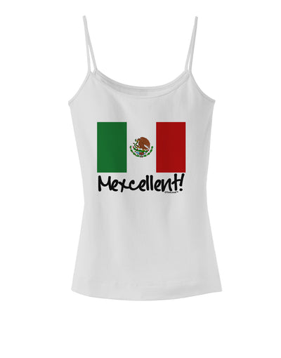 Mexcellent - Mexican Flag Spaghetti Strap Tank-Womens Spaghetti Strap Tanks-TooLoud-White-X-Small-Davson Sales