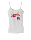 Sanders Jersey 16 Spaghetti Strap Tank-Womens Spaghetti Strap Tanks-TooLoud-White-X-Small-Davson Sales