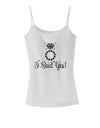 I Said Yes - Diamond Ring Spaghetti Strap Tank-Womens Spaghetti Strap Tanks-TooLoud-White-X-Small-Davson Sales