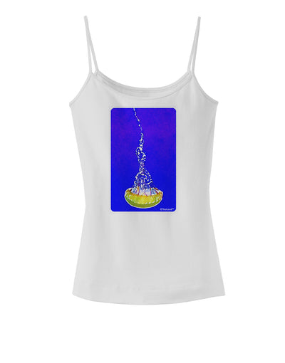 Solo Jellyfish Watercolor Spaghetti Strap Tank-Womens Spaghetti Strap Tanks-TooLoud-White-X-Small-Davson Sales