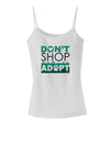 Don't Shop Adopt Spaghetti Strap Tank-Womens Spaghetti Strap Tanks-TooLoud-White-X-Small-Davson Sales