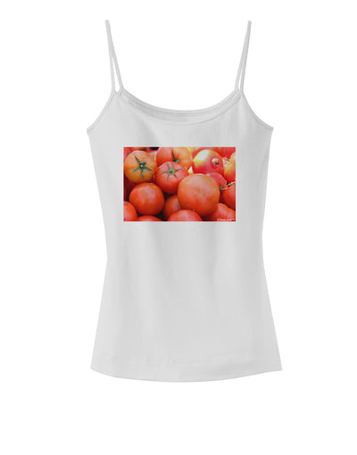 Buy Local Produce Tomatoes Spaghetti Strap Tank-Womens Spaghetti Strap Tanks-TooLoud-White-X-Small-Davson Sales