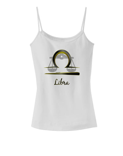 Libra Symbol Spaghetti Strap Tank-Womens Spaghetti Strap Tanks-TooLoud-White-X-Small-Davson Sales