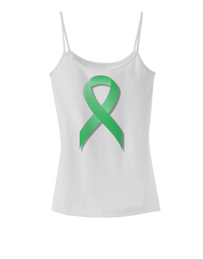 Celiac Disease Awareness Ribbon - Light Green Spaghetti Strap Tank-Womens Spaghetti Strap Tanks-TooLoud-White-X-Small-Davson Sales