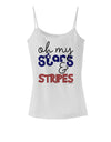 Oh My Stars and Stripes - Patriotic Design Spaghetti Strap Tank-Womens Spaghetti Strap Tanks-TooLoud-White-X-Small-Davson Sales