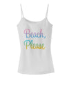 Beach Please - Summer Colors Spaghetti Strap Tank-Womens Spaghetti Strap Tanks-TooLoud-White-X-Small-Davson Sales