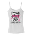 Personalized I Wear Pink for -Name- Breast Cancer Awareness Spaghetti Strap Tank-Womens Spaghetti Strap Tanks-TooLoud-White-X-Small-Davson Sales