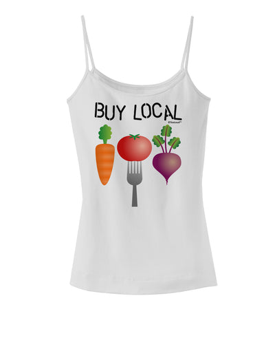 Buy Local - Vegetables Design Spaghetti Strap Tank-Womens Spaghetti Strap Tanks-TooLoud-White-X-Small-Davson Sales