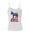 Democrat Party Animal Spaghetti Strap Tank-Womens Spaghetti Strap Tanks-TooLoud-White-X-Small-Davson Sales