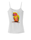 Sun Conure Parrot Watercolor Spaghetti Strap Tank-Womens Spaghetti Strap Tanks-TooLoud-White-X-Small-Davson Sales