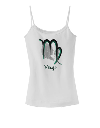 Virgo Symbol Spaghetti Strap Tank-Womens Spaghetti Strap Tanks-TooLoud-White-X-Small-Davson Sales