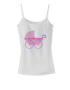 Baby Girl Carriage Spaghetti Strap Tank-Womens Spaghetti Strap Tanks-TooLoud-White-X-Small-Davson Sales