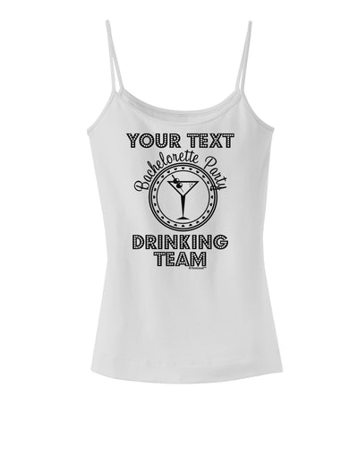 Personalized -Name- Bachelorette Party Drinking Team Spaghetti Strap Tank-Womens Spaghetti Strap Tanks-TooLoud-White-X-Small-Davson Sales