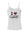 I Heart My Gamer Husband Spaghetti Strap Tank-Womens Spaghetti Strap Tanks-TooLoud-White-X-Small-Davson Sales