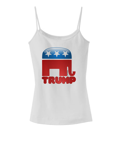 TooLoud Trump Bubble Symbol Spaghetti Strap Tank-Womens Spaghetti Strap Tanks-TooLoud-White-X-Small-Davson Sales