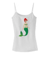 Mermaid Design - Green Spaghetti Strap Tank-Womens Spaghetti Strap Tanks-TooLoud-White-X-Small-Davson Sales