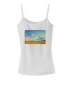 Garden of the Gods Watercolor Spaghetti Strap Tank-Womens Spaghetti Strap Tanks-TooLoud-White-X-Small-Davson Sales