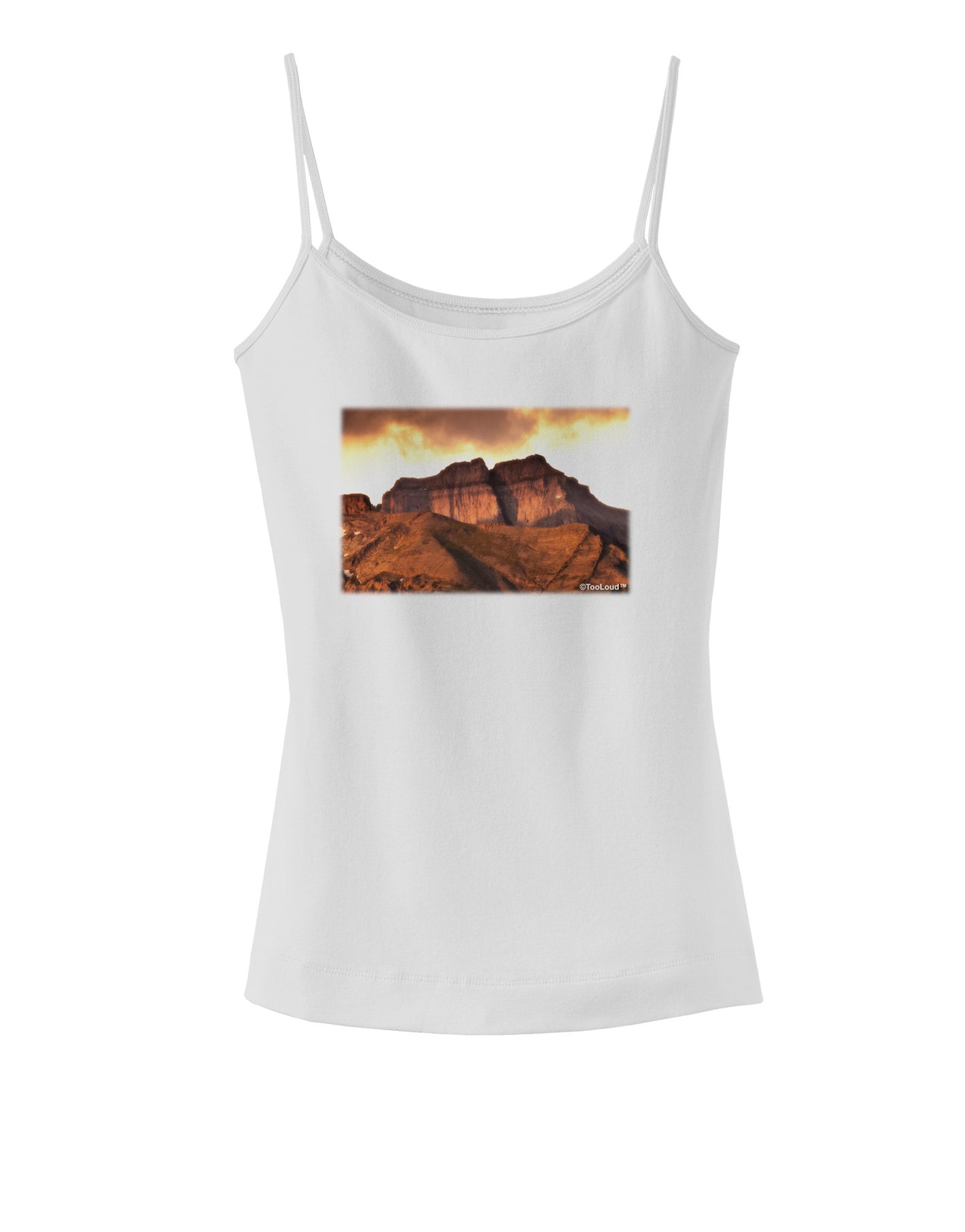 San Juan Mountain Range Spaghetti Strap Tank-Womens Spaghetti Strap Tanks-TooLoud-White-X-Small-Davson Sales