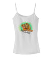 Squirrel Monkey Watercolor Text Spaghetti Strap Tank-Womens Spaghetti Strap Tanks-TooLoud-White-X-Small-Davson Sales