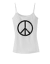 Peace Sign Symbol - Distressed Spaghetti Strap Tank-Womens Spaghetti Strap Tanks-TooLoud-White-X-Small-Davson Sales