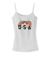 Bald Eagle USA Spaghetti Strap Tank-Womens Spaghetti Strap Tanks-TooLoud-White-X-Small-Davson Sales