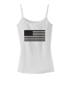 American Flag Glitter - Black Spaghetti Strap Tank-Womens Spaghetti Strap Tanks-TooLoud-White-X-Small-Davson Sales