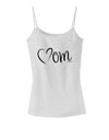 Mom with Brushed Heart Design Spaghetti Strap Tank  by TooLoud