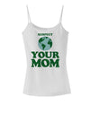 Respect Your Mom - Mother Earth Design - Color Spaghetti Strap Tank-Womens Spaghetti Strap Tanks-TooLoud-White-X-Small-Davson Sales