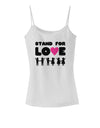 Stand For Love Pink Heart Spaghetti Strap Tank-Womens Spaghetti Strap Tanks-TooLoud-White-X-Small-Davson Sales