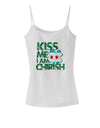Kiss Me I'm Chirish Spaghetti Strap Tank by TooLoud-Womens Spaghetti Strap Tanks-TooLoud-White-X-Small-Davson Sales