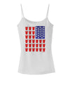 Beer Pong Flag Spaghetti Strap Tank-Womens Spaghetti Strap Tanks-TooLoud-White-X-Small-Davson Sales