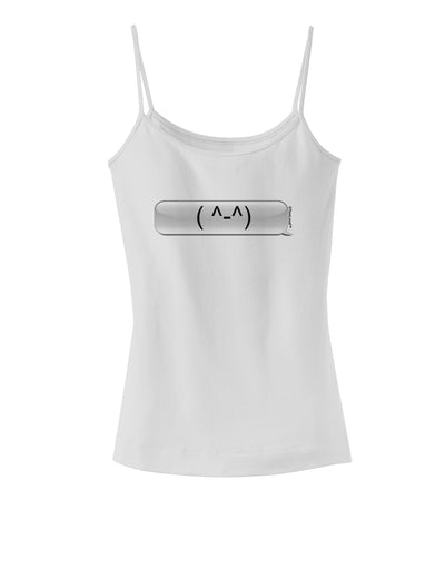 Happy FaceText Bubble Spaghetti Strap Tank-Womens Spaghetti Strap Tanks-TooLoud-White-X-Small-Davson Sales