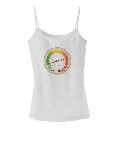 Naughty or Nice Meter Nice Spaghetti Strap Tank-Womens Spaghetti Strap Tanks-TooLoud-White-X-Small-Davson Sales