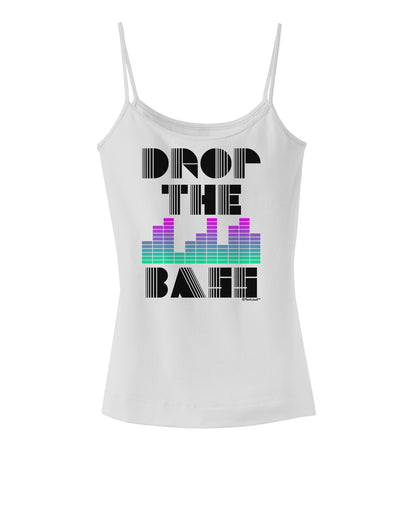 Drop the Bass Spaghetti Strap Tank-Womens Spaghetti Strap Tanks-TooLoud-White-X-Small-Davson Sales