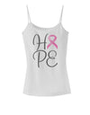 Hope - Breast Cancer Awareness Ribbon Spaghetti Strap Tank-Womens Spaghetti Strap Tanks-TooLoud-White-X-Small-Davson Sales