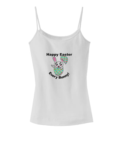 Happy Easter Every Bunny Spaghetti Strap Tank by TooLoud-Womens Spaghetti Strap Tanks-TooLoud-White-X-Small-Davson Sales