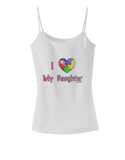 I Heart My Daughter - Autism Awareness Spaghetti Strap Tank  by TooLoud