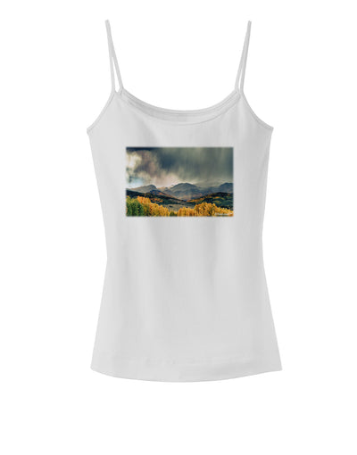 Colorado Mountain Scene Photo Spaghetti Strap Tank-Womens Spaghetti Strap Tanks-TooLoud-White-X-Small-Davson Sales