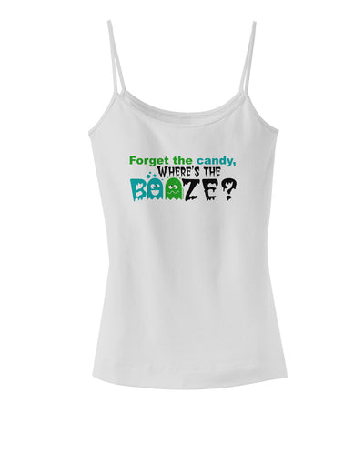 TooLoud Where's The Booze Spaghetti Strap Tank-Womens Spaghetti Strap Tanks-TooLoud-White-X-Small-Davson Sales