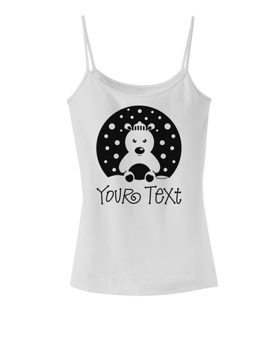 Personalized Matching Polar Bear Family Design - Your Text Spaghetti Strap Tank-Womens Spaghetti Strap Tanks-TooLoud-White-X-Small-Davson Sales