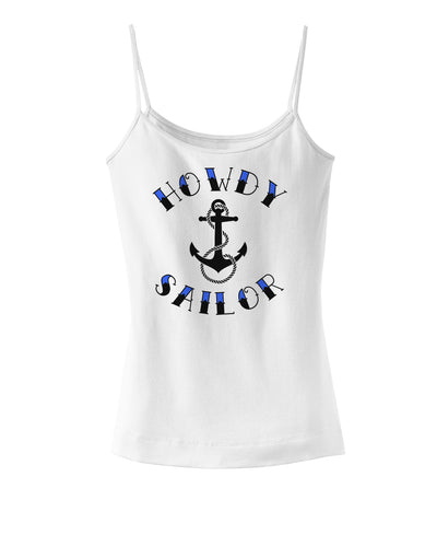 Howdy Sailor Nautical Anchor Spaghetti Strap Tank - Davson Sales