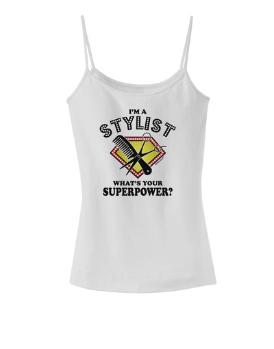 Stylist - Superpower Spaghetti Strap Tank-Womens Spaghetti Strap Tanks-TooLoud-White-X-Small-Davson Sales