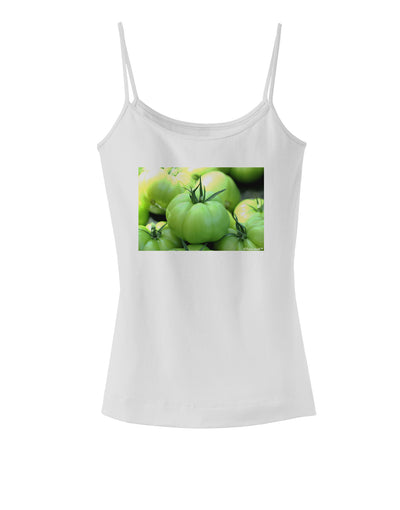 Buy Local - Green Tomatoes Spaghetti Strap Tank-Womens Spaghetti Strap Tanks-TooLoud-White-X-Small-Davson Sales