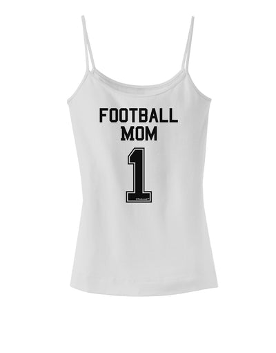 Football Mom Jersey Spaghetti Strap Tank-Womens Spaghetti Strap Tanks-TooLoud-White-X-Small-Davson Sales